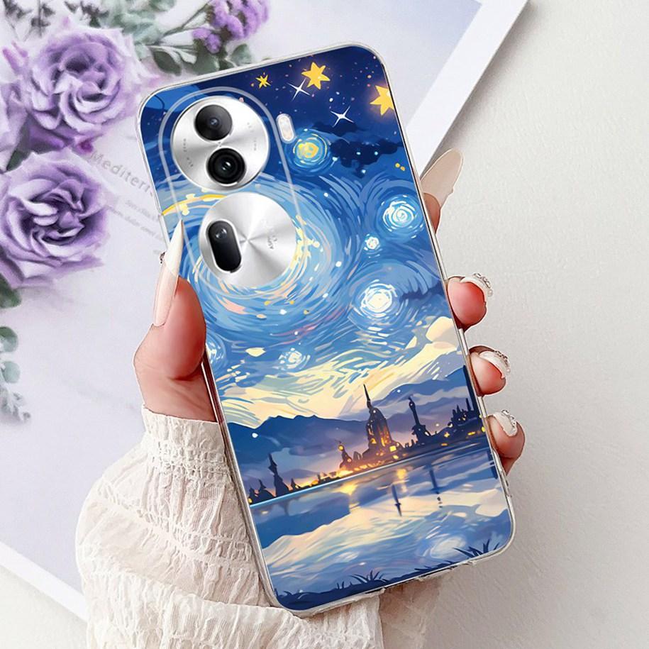 For OPPO Reno 11 Pro 5G Case CPH2607 New Fashion Flower Butterfly Silicone Clear Soft Phone Case on OPPO Reno11 5G CPH2599 Funda