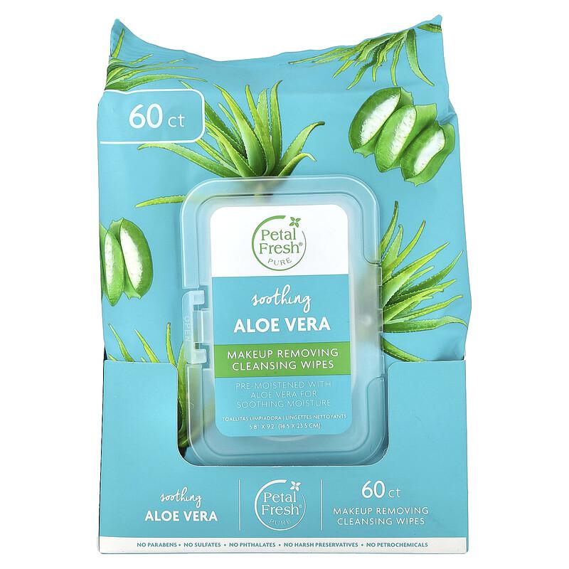 Makeup Removing Cleansing Wipes, Soothing  Aloe Vera, 60 Wipes