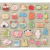 Cute Transparent Cartoon Sushi Burger Stickers for Scrapbook Phone Case Personalized DIY Decoration 1pc Arts Crafts