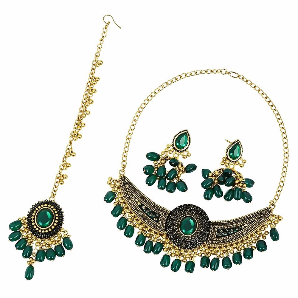 Alloy Tassel Wings Shaped Jewelry Sets Shining Indian Style Rhinestone Jewelry Set Exquisite Rhinestone Necklace Set