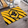 Bold Yellow Wolf Emblem Non-slip Rug Non-slip rug suitable for living room and bedroom sofas