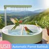 Купалка для домашних птиц, USB, с циркуляцией воды, ванночка для птиц, аксессуар для клетки, для неразлучника, кореллы, попугая, автоматический душ