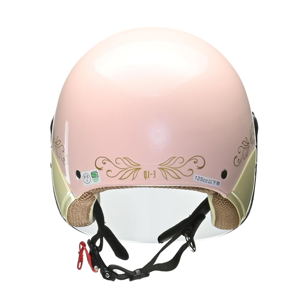 LEAD Motorcycle Helmet Street Alice Pearl Pink One Size Semi-Jet QJ-3 -