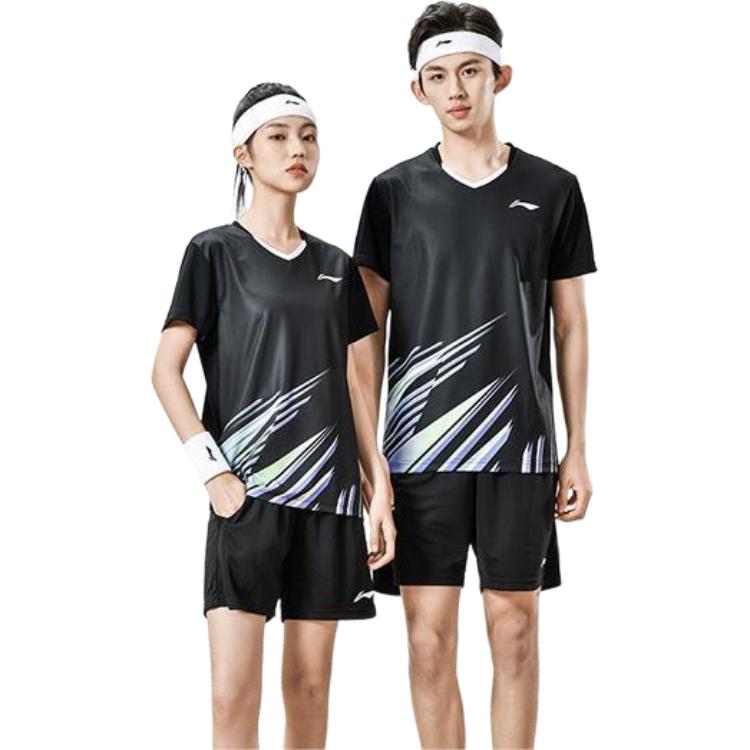 Комплект формы для бадминтона Li Ning Унисекс Черный AATU025-1