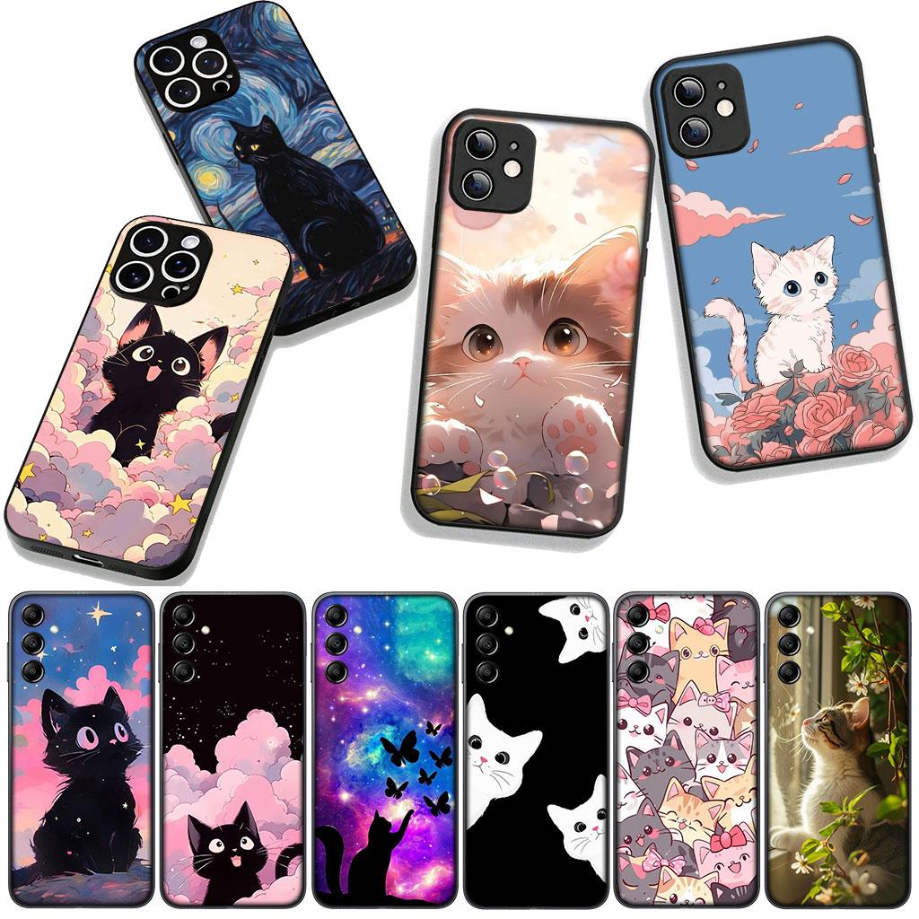 Чехол для Huawei P30 P20 P10 Mate 10 20 Pro Lite Y9A Y8S P Smart Y7 Y9 Prime Y6 Корпус Чехол для телефона Мультяшный котенок Кошка Мяу