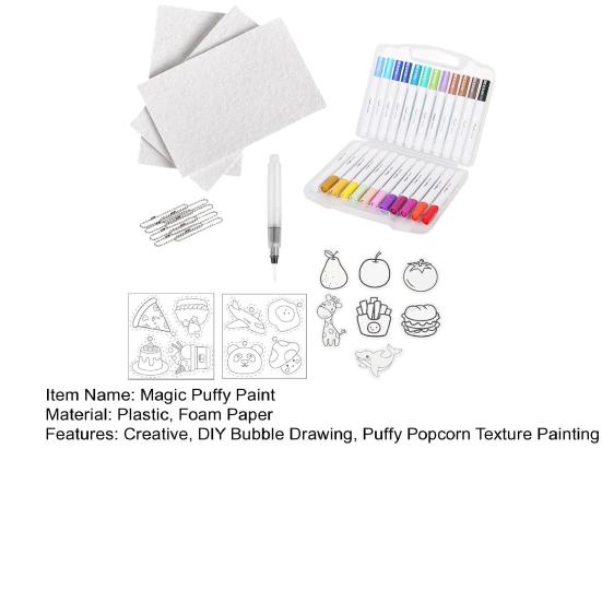 Волшебный набор пухлой краски Текстура пены Рисование на бумаге с маркерами Пухлый попкорн
