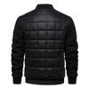 AIOPESON Mens Winter Warm Thick Fleece Lined Jackets Patchwork Plaid Stand Collar Fashion Jacket Coat for Men