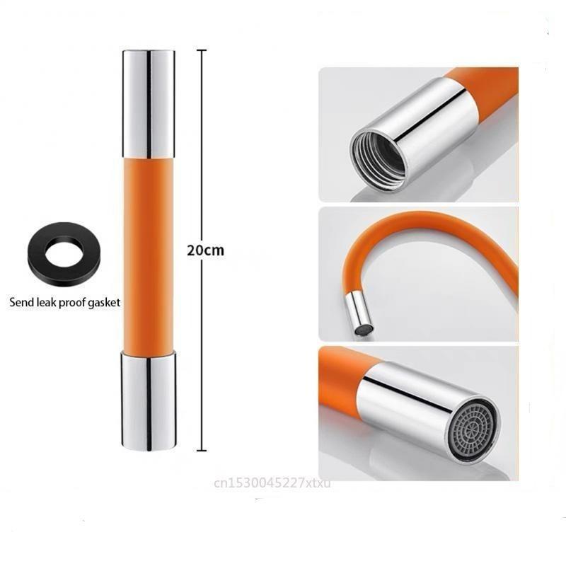 Бытовой гибкий удлинитель для водопроводного крана, универсальная пенящаяся удлинительная трубка, кухонный смеситель для душа с вращением на 360°, с наддувом и артефактом