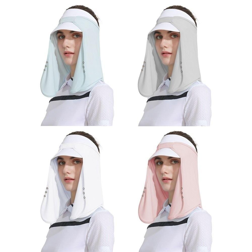 UPF50+ Bucket Cap Neck Cover Scarves Mask New Ice Silk Scarf Summer