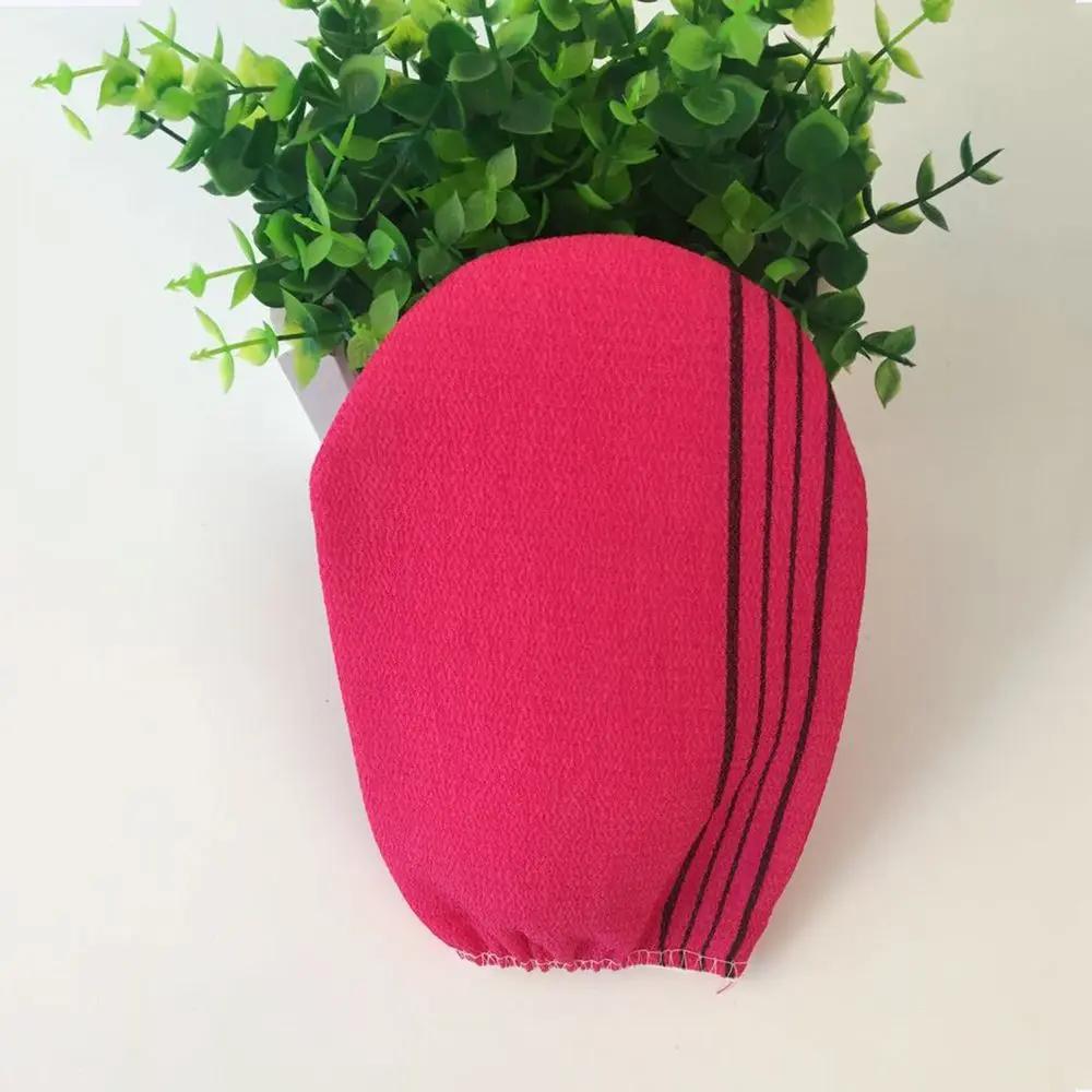 1 шт. Прочное полотенце Корейская отшелушивающая мочалка для ванны Душ Спа Отшелушиватель Двусторонняя перчатка для ванны Инструмент для очищения тела