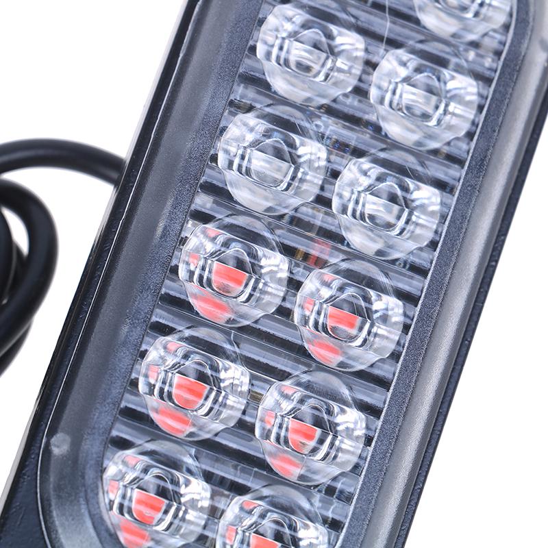 Красный/синий 12 светодиодных автомобильных стробоскопов, аварийная полицейская сигнальная лампа, модель с 18 вспышками