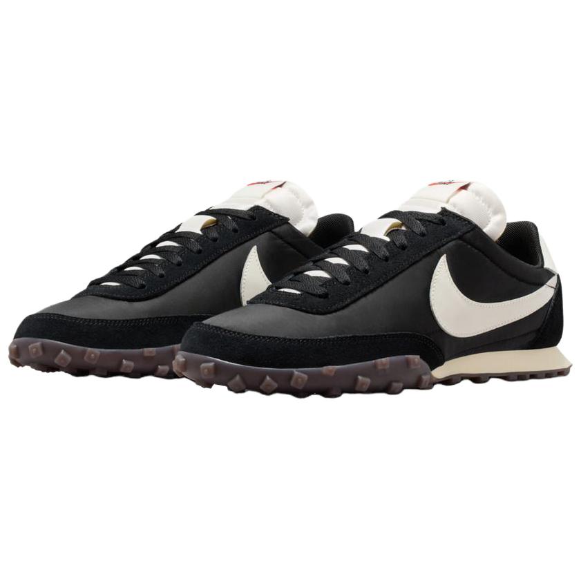 Nike Кроссовки мужские Waffle Racer Черный Кокосовое молоко Резина Резина-Темно-коричневый Парус IM8658-001