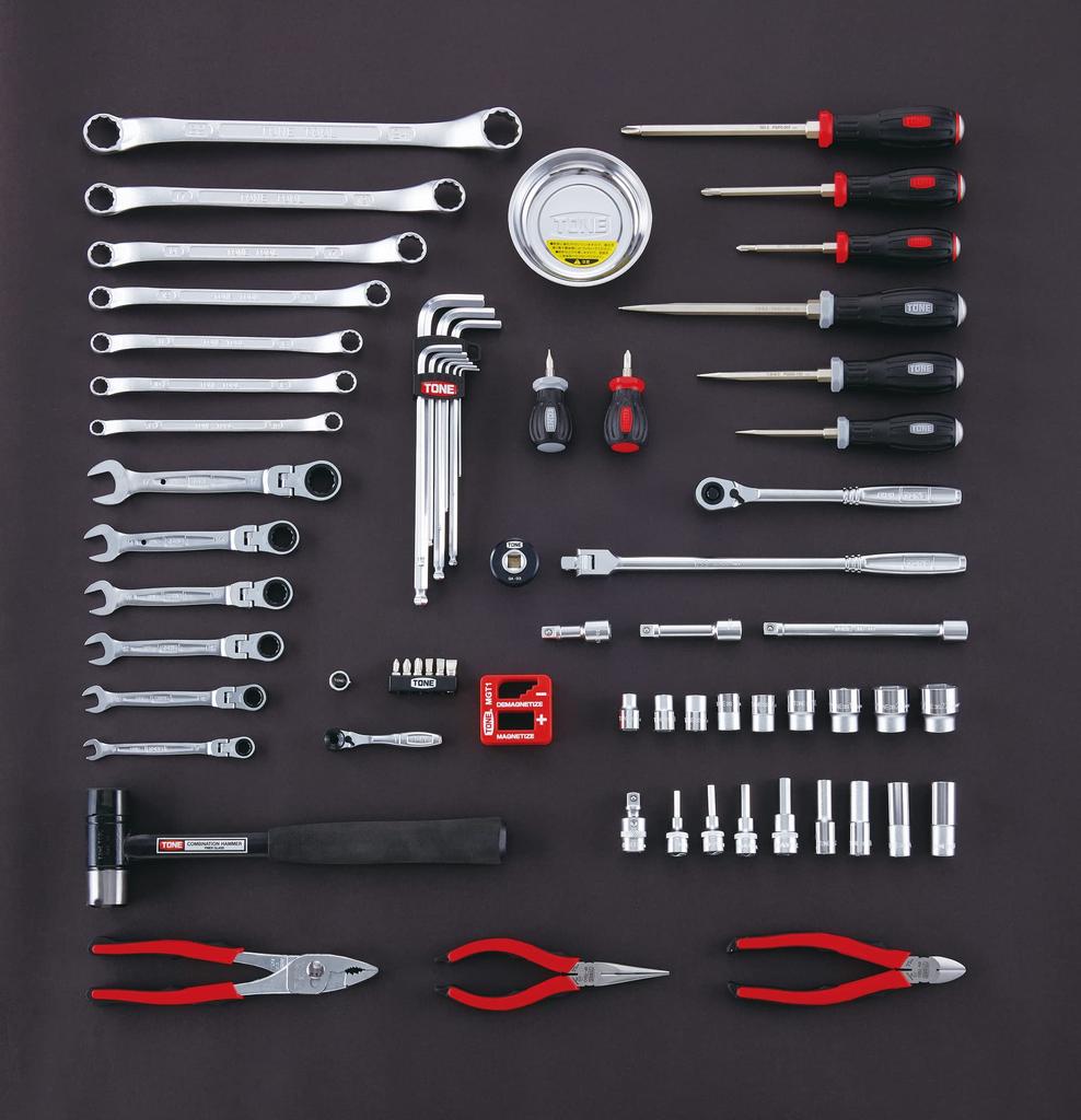 Набор инструментов TONE TSAT353 Привод Красный Содержимое 69 предметов 9,5 мм (3/8")