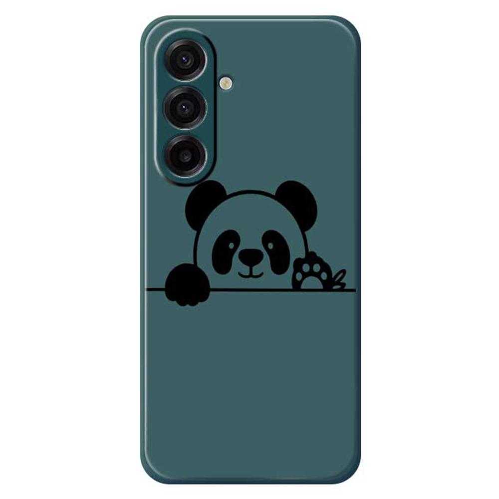 For Samsung Galaxy A17 5G Case Panda Head Pattern Printing Straight Edge TPU Phone Back Cover