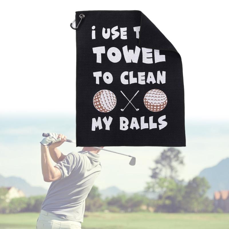 Golfs Towels Microfiber Golfs Towels Absorbent Golfs Towel with Carabiner Clip for Golfs Bag Fitness Sport Outdoor Yoga