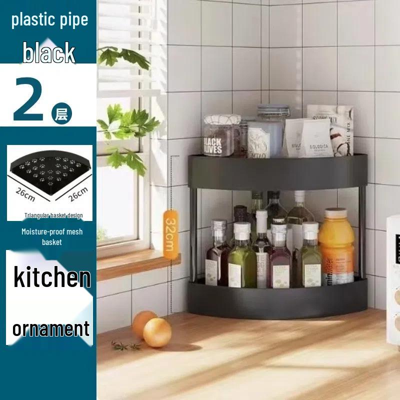 Компактная треугольная полка для хранения в ванной: Многоярусный, напольный, передвижной угловой органайзер.