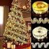 Christmas Ribbon Fairy Light Christmas Decoration DIY Bows String Light Tree Ornaments For Home Xmas Decor New Year Navidad