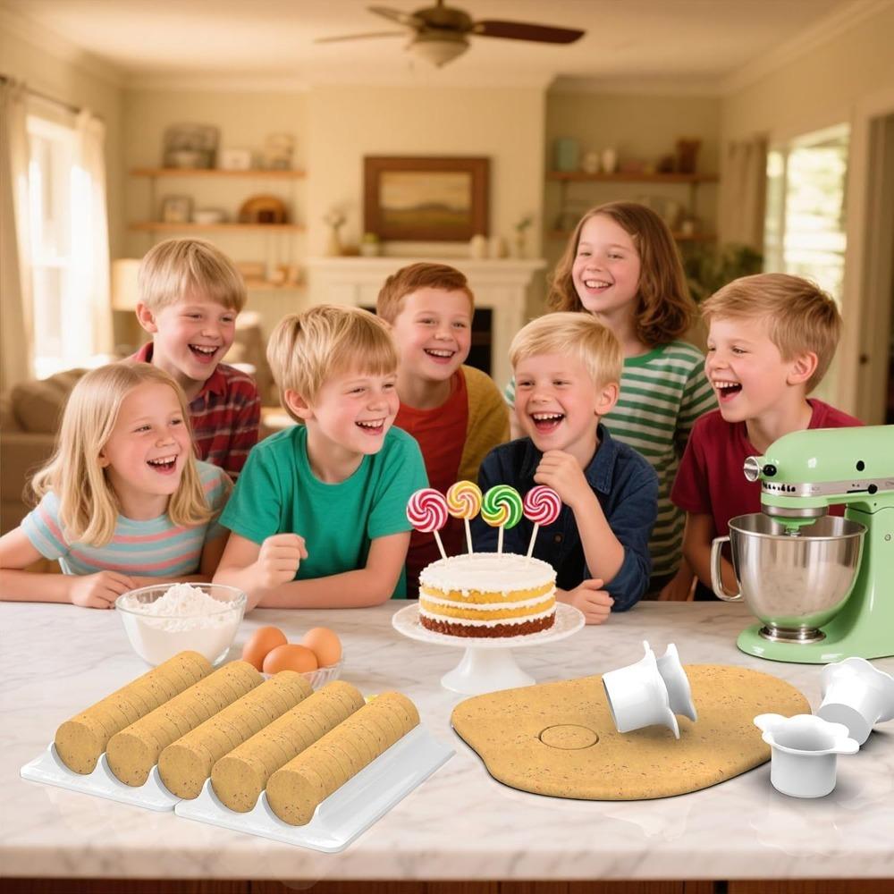 with Tray Circle Cake Pop Mold Set Double Slot Lollipop Molds Creative Round Cookie Cutters Party