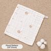 2PCS Embroidery Design Burp Cloth Small Square Newborn Bib Absorbent Baby Saliva Towels  For Toddler