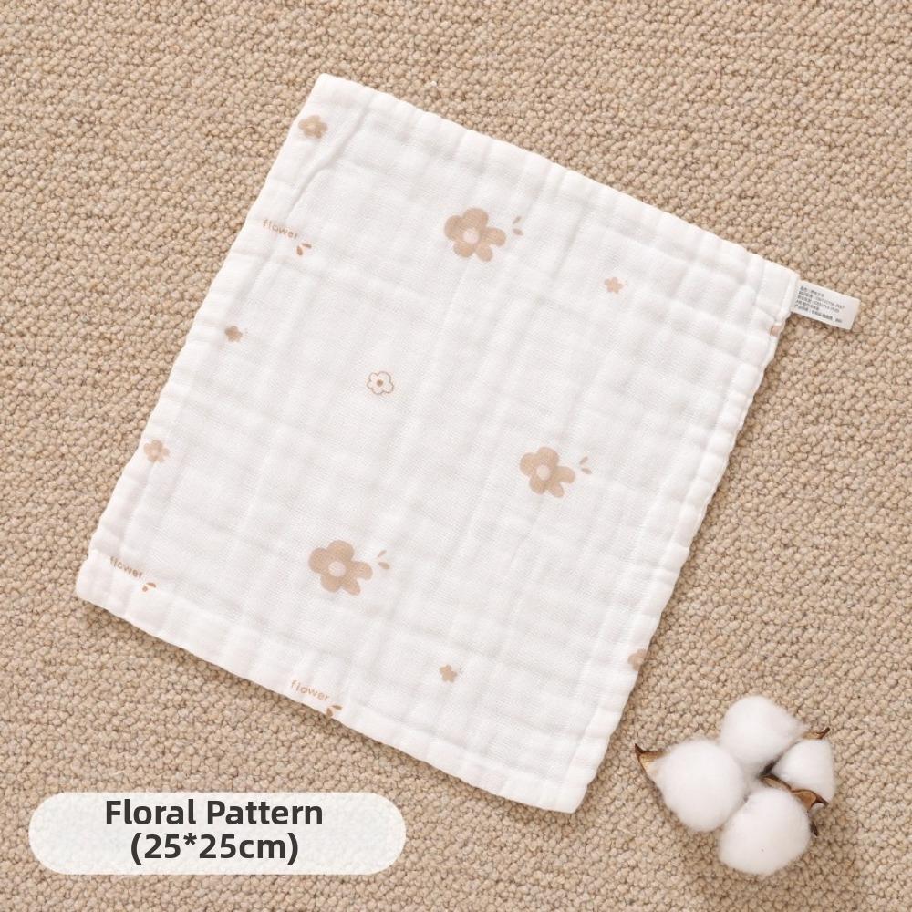 2PCS Embroidery Design Burp Cloth Small Square Newborn Bib Absorbent Baby Saliva Towels For Toddler