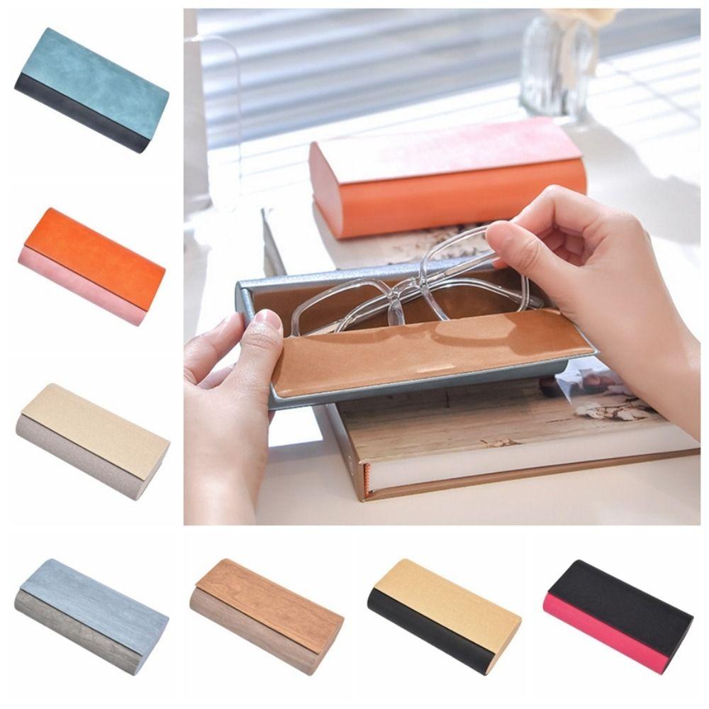 Scratch Resistant Double Layer Glasses Case PU Leather Sunglasses Storage Box  Hard Glasses Case