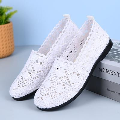 Летние полые сандалии на плоской подошве, дышащие, удобные и повседневные, ультралегкие, износостойкие, нескользящие, обувь для мам, универсальные туфли-дуду