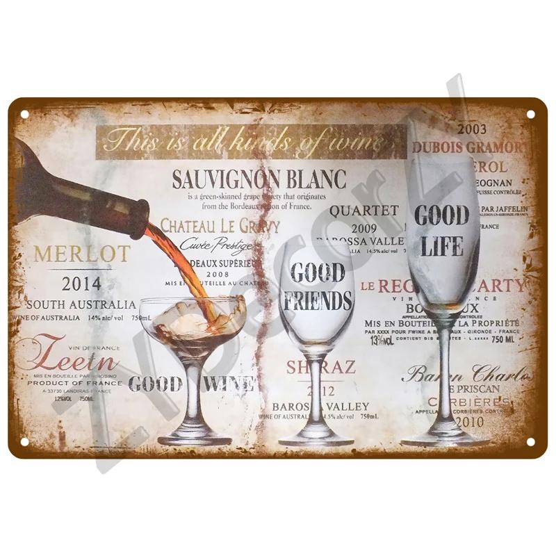 Винтажные постеры Коктейльная жестяная вывеска Табличка Металлическая вывеска Украшение Настенное искусство Домашний декор Для бара Паба Клуба Мужской пещеры Жестяная картина