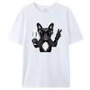 Men's Summer Bulldog Letter Print Luxury Short Sleeve T-shirt Summer Street Fashion T-Shirt