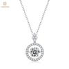 100% 925 Sterling Silver VVS1 3EX D Color Round Cut 5-6.5 MM 0.5-1CT Real Moissanite Diamond Gemstone Heart Pendant Necklace Fine Jewelry GRA