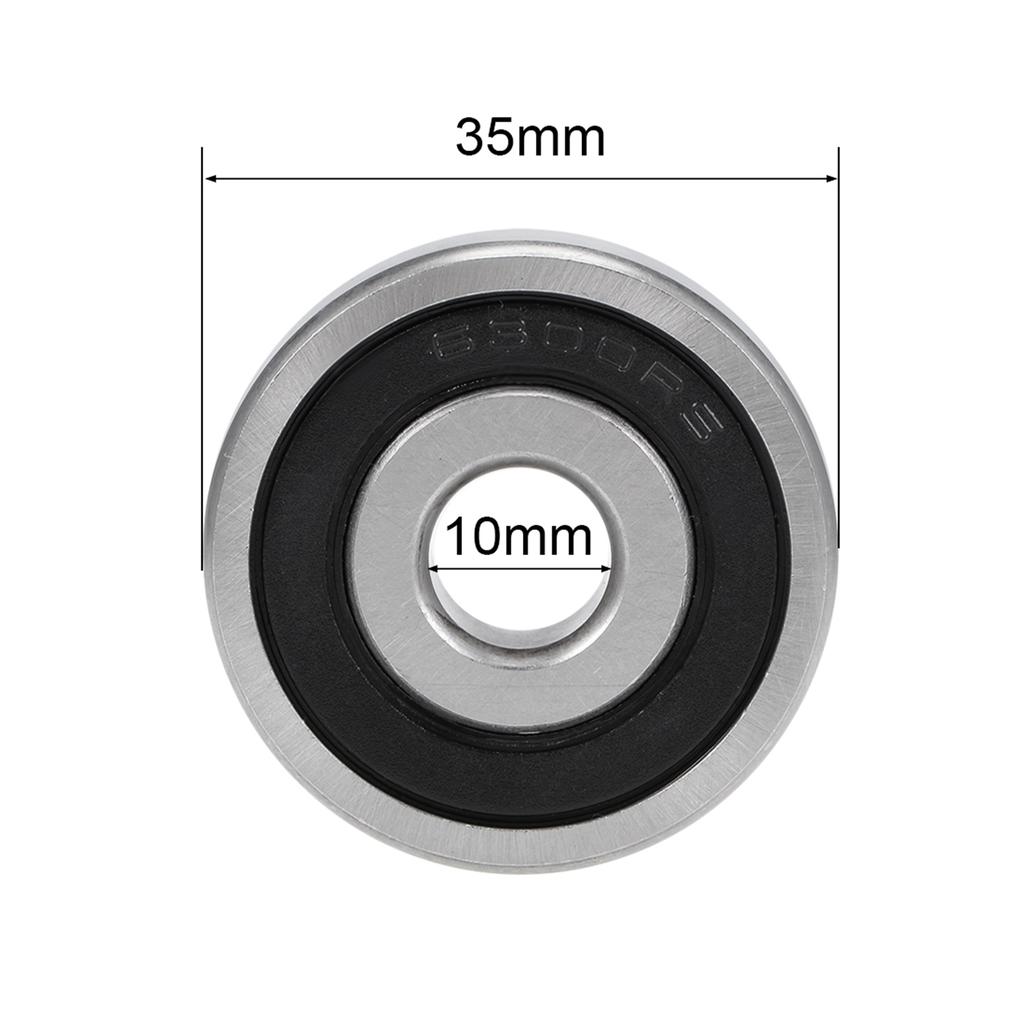 Motoforti 6300-2RS Deep Groove Ball Bearings Z2 10mm x 35mm x 11mm Double Shielded Carbon Steel