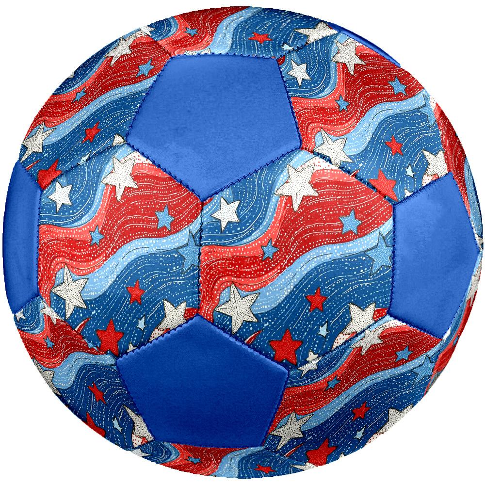 1pc Stars Stripes Celebration Durable Soccer Ball/Football, Size 5, Perfect for Training, Entertainment And Competition,Gift yy26060645