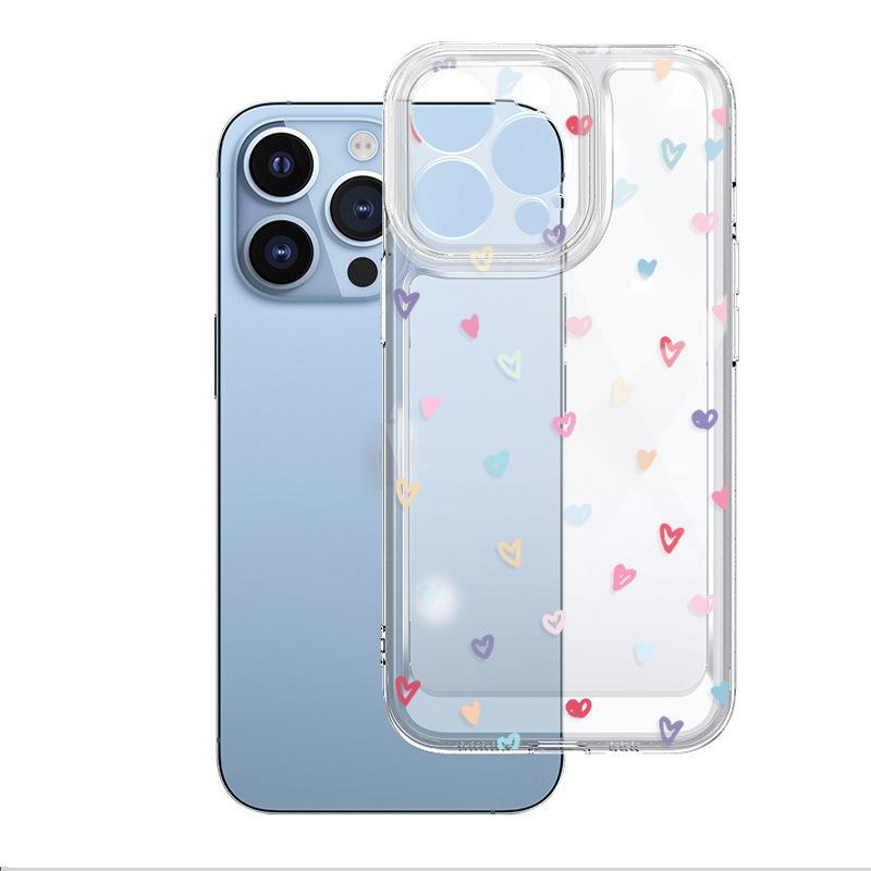 Ins цвет любовь Чехол для телефона Apple iPhone17Pro высокая стоимость ультратонкий противоударный прозрачный чехол для телефона