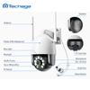 Techage H.265 Ultra HD 2K/4K Беспроводная IP-камера 4MP/8MP Наружная скоростная купольная PTZ-камера Красно-синяя световая сигнализация AI Обнаружен человек P2P