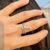 Women Fashion Animal Snake Women Ring Silver Color Bling Bling CZ Stone Exquisite Glitter Zircon Snake Rings Gifts for Women