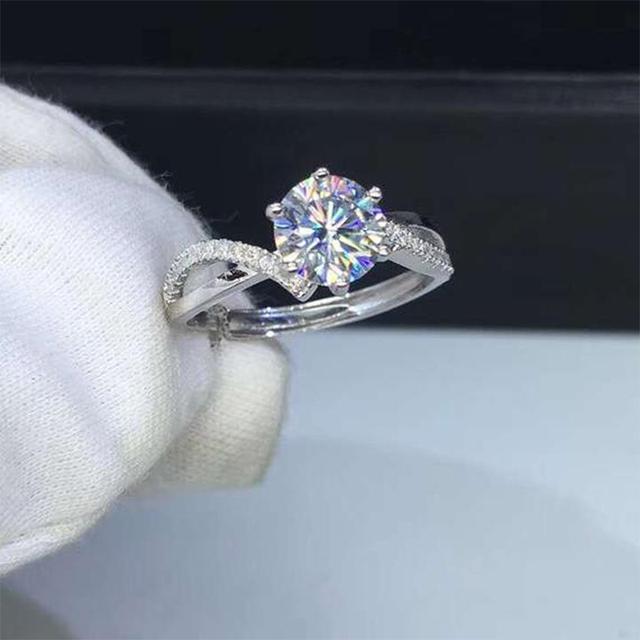 Новое Высокое Качество Шесть Коготь Кубический Циркон Женское Кольцо для Свадьбы Юбилейные Кольца Обручальные Модные Ювелирные Изделия Группа