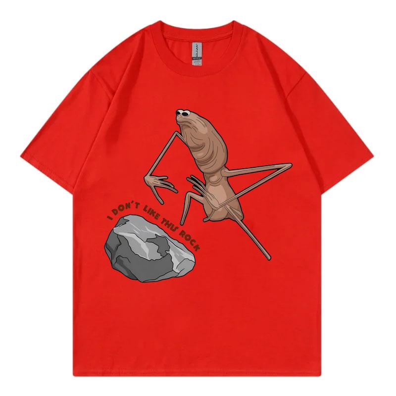 I Dont Like This Rock Marcus The Worm Funny Meme Tshirt Mens Women Casual Short Sleeve Tshirts High Quality Fashion T Shirts