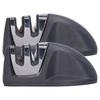 Set of 2 Black Knife Sharpeners, Mini, Portable, Quick, Ceramic, Tungsten Steel, Fixed Angle