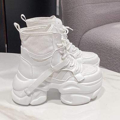 Мода 2024 года, новые женские теплые зимние ботильоны на каблуке 7,5 см, массивные кожаные ботинки, хлопковые, высокие, меховые, зимние ботинки для женщин, Zapatos Mujer