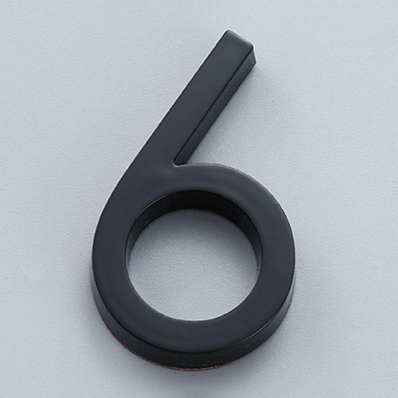 Модные наклейки-таблички с адресом, номерные таблички для отеля с гальваническим покрытием, 3D-знак для дома от 0 до 9, цифры для ворот, дверная табличка, номерная бирка, самоклеящаяся, для дома, ящика