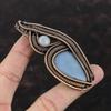 Подвеска Angelite, медная проволочная обернутая подвеска Rainbow Moonstone, ручная работа, ювелирное изделие Angelite, подвеска из драгоценного камня, подарок для него, проволочная бижутерия