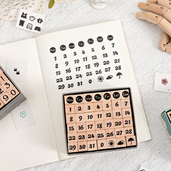 42 шт./набор Деревянные штампы Мини Алфавит Буквы Цифры Штампы для поделок Чернильный штамп для DIY Поделок Открытка Фотоальбом Скрапбукинг Конверт