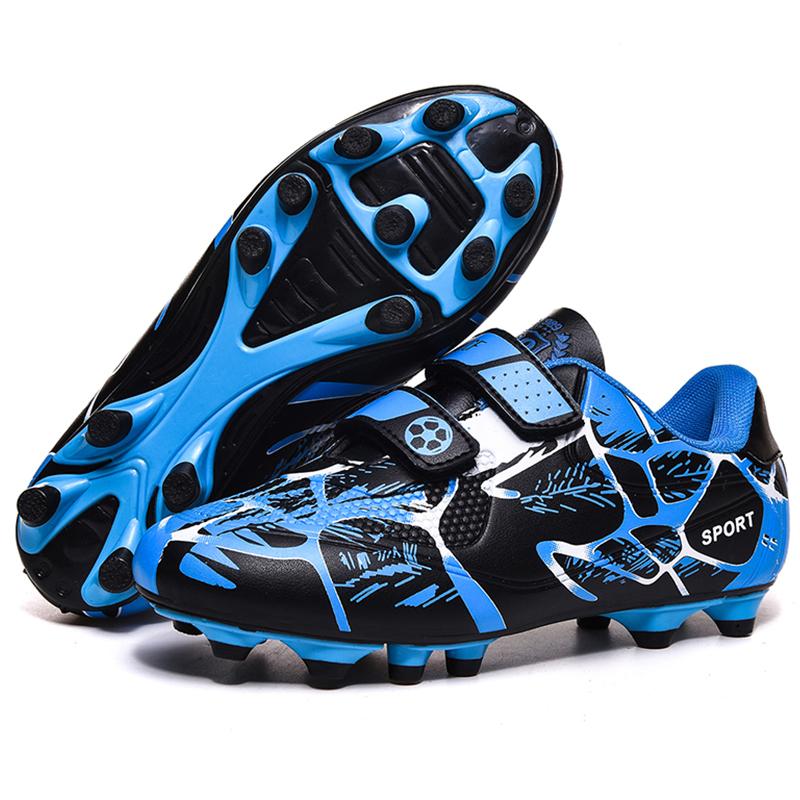Футбольные бутсы Детские футбольные бутсы Молодежные гвозди Однотонные футбольные бутсы с двойной микрофонной клюшкой Тренировочные детские футбольные бутсы
