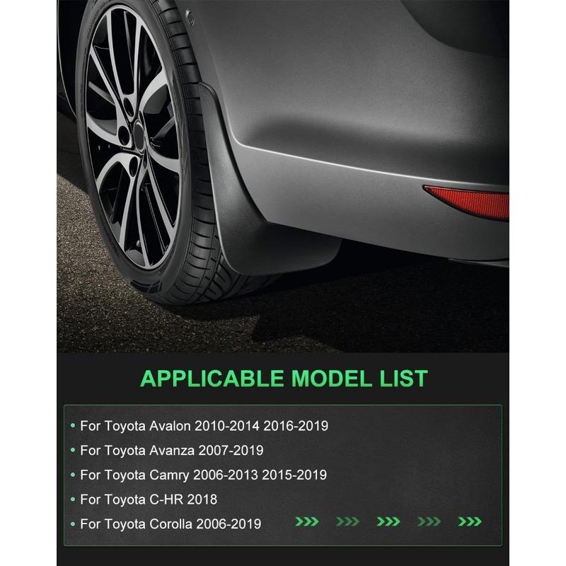 SCITOO Splash Guards Mud Flaps Fits for Toyota for Toyota Avalon for Toyota Camry for Toyota Celic for Toyota Corolla