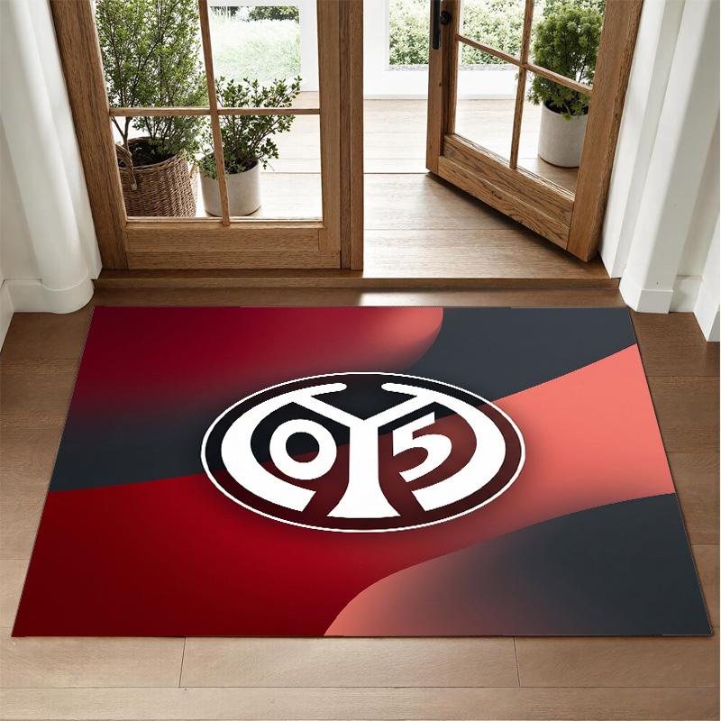 Mainz FC Design Crystal Velvet Rug Soft Decorative Mat for Bedroom Entrance