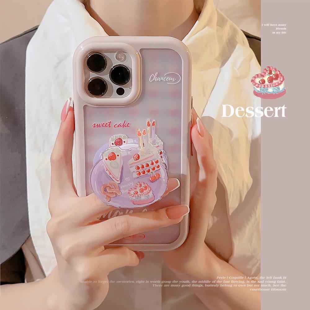 Dessert Cake Stand 14ProMax Mobile Case Apple 13 Applicable To IPhone 15 Gentle Niche 16 Hard