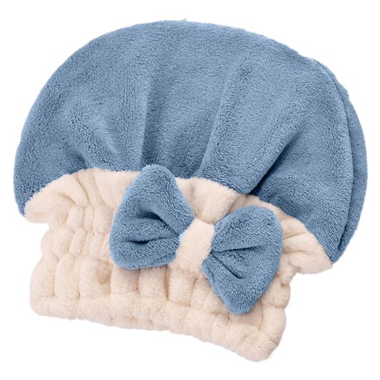 Hair Absorbent Hat Soft Thicken No Shedding Bowknot Dry Hair Breathable Double