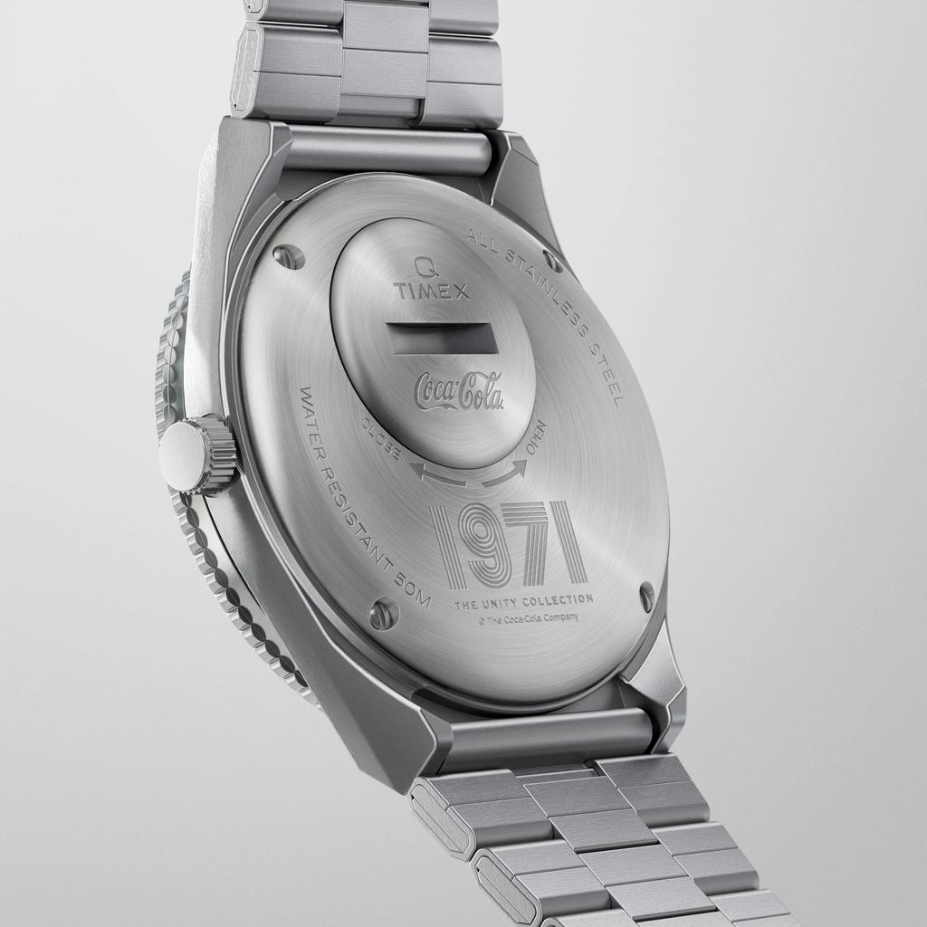 TIMEX Часы Timex Coca-Cola Coca-Cola Collaboration Модель Кремовый циферблат Нержавеющая сталь Акрил Кварцевый японский механизм 38MM America Watch TW2V25800