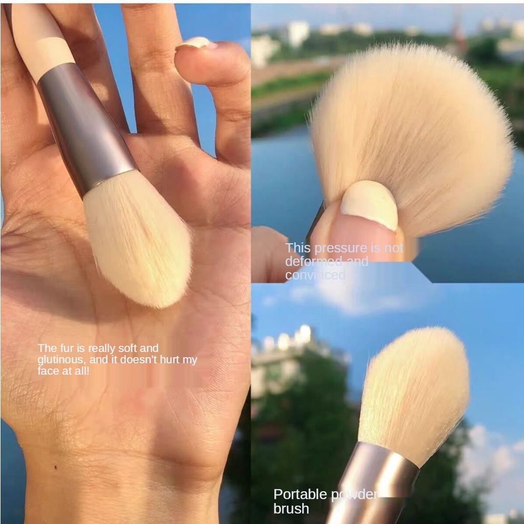 Mini 8 Makeup Brush Set Liquid Foundation Concealer BB Cream Eyeshadow Brush Non-Sticking Powder Dry and Wet Portable Artificial Fiber Beauty Tool