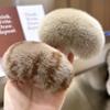 10,5 см Заколка для волос из меха кролика Рекс Черные зажимы для хвоста Девочки Милые плюшевые заколки для волос Модная женская заколка Аксессуары для волос
