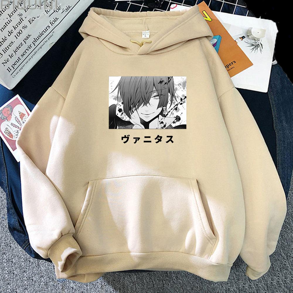 Толстовка с капюшоном Vanitas no Carte Comic Oversize Толстовка Wo Unisex Vintage The Case Study of Vanitas Hoodies Fashion Unisex Harajuku y2k Tops